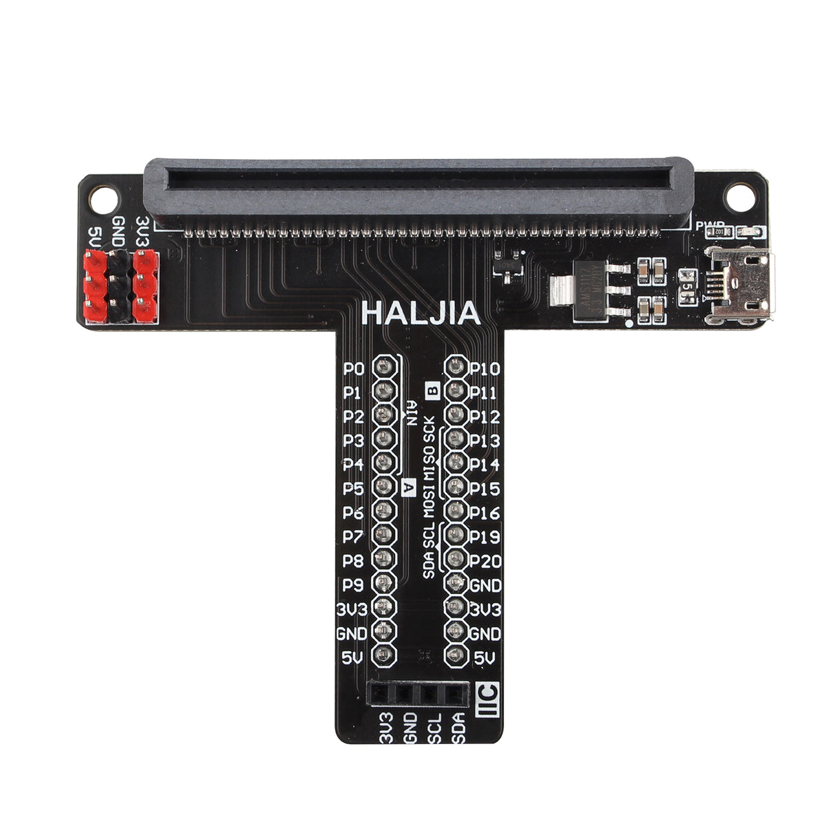 HALJIA T-type GPIO Expansion Board For BBC Micro:bit T Adapter Breakout Board Programmable STEM Educational Learning Kit Compatible With BBC Micro:bit V2, V1 Controller Board (Without Micro:bit - View #11