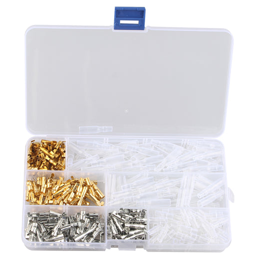 HALJIA 100 Sets Kit Bullet Connectors 3.9mm Male & Female for Motorcycle Car Truck Bullet Terminals Wire Connector with Insulation Covers Assortment