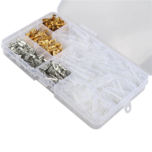 HALJIA 100 Sets Kit Bullet Connectors 3.9mm Male & Female for Motorcycle Car Truck Bullet Terminals Wire Connector with Insulation Covers Assortment