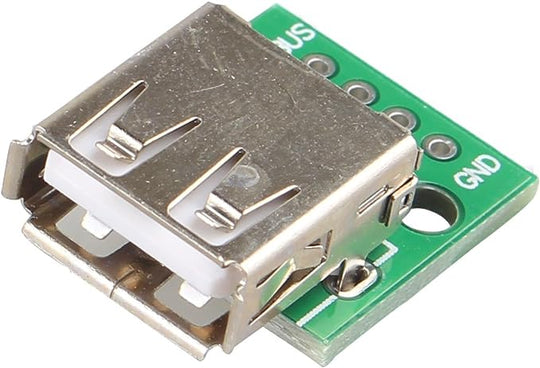 HALJIA 10pcs Type A Female USB 4 pin To DIP 2.54MM PCB Board Adapter Converter Compatible with Breadboard Arduino Power Supply DIY