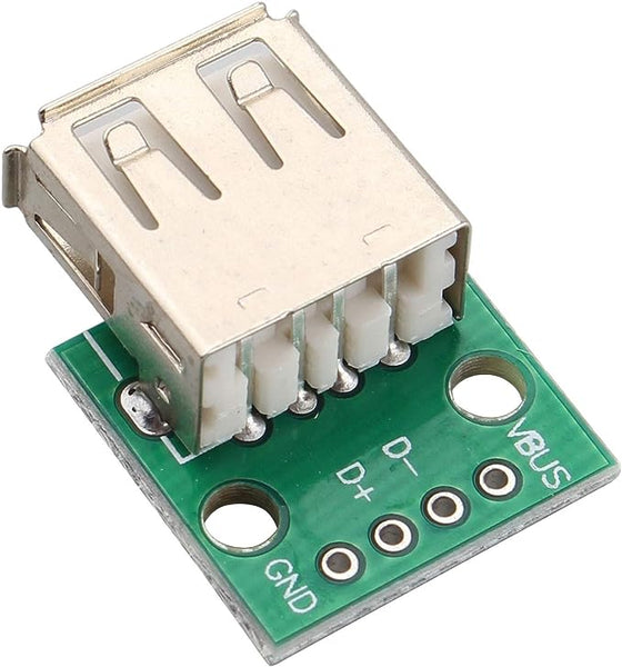 HALJIA 10pcs Type A Female USB 4 pin To DIP 2.54MM PCB Board Adapter C