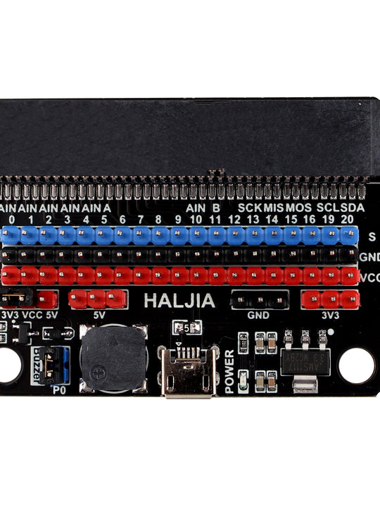HALJIA Micro:bit Expansion Board with Buzzer Adapter Compatible with BBC Micro:bit V2, V1 Controller Board (Without Micro:bit) DIY Programmable Kit for Beginners Kids