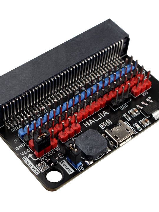 HALJIA Micro:bit Expansion Board with Buzzer Adapter Compatible with BBC Micro:bit V2, V1 Controller Board (Without Micro:bit) DIY Programmable Kit for Beginners Kids