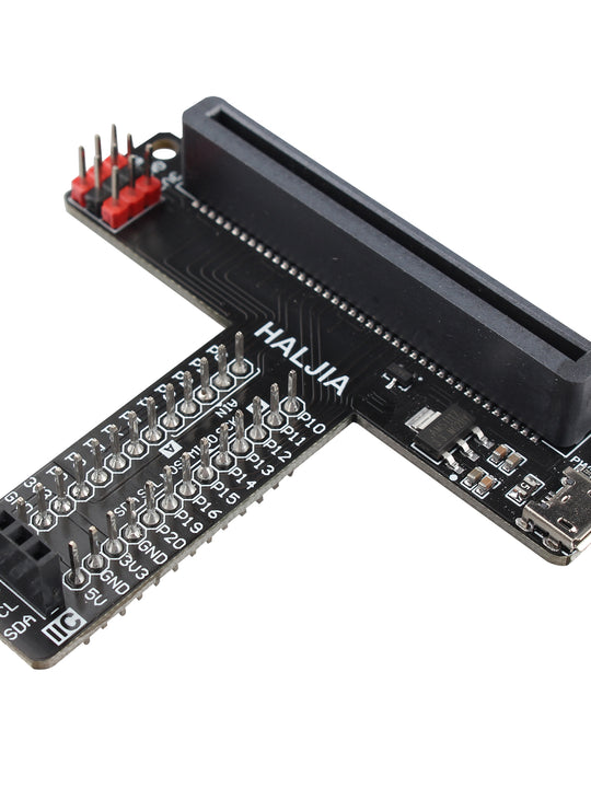 HALJIA GPIO Expansion Board T-type for Breadboard T Adapter Board Microcontroller DIY Coding kit Compatible with BBC Micro:bit V2, V1 Controller Board (Without Micro:bit)