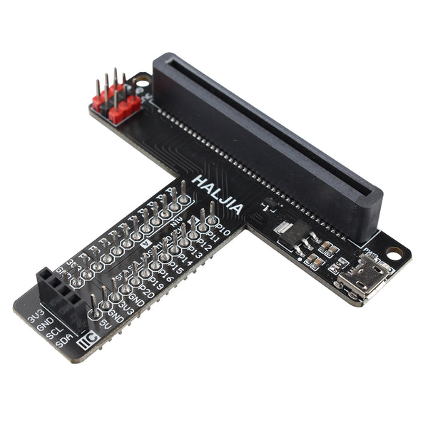 HALJIA GPIO Expansion Board T-type for Breadboard T Adapter Board Microcontroller DIY Coding kit Compatible with BBC Micro:bit V2, V1 Controller Board (Without Micro:bit)