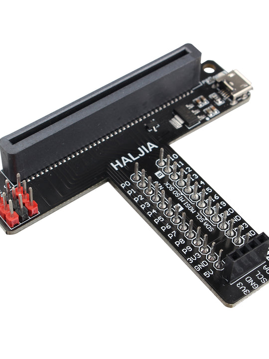 HALJIA GPIO Expansion Board T-type for Breadboard T Adapter Board Microcontroller DIY Coding kit Compatible with BBC Micro:bit V2, V1 Controller Board (Without Micro:bit)