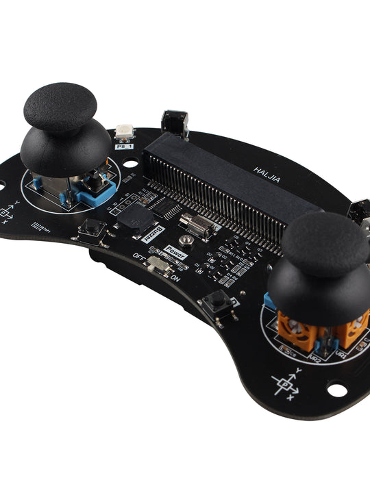 HALJIA Micro:bit Wireless Control Handle Compatible with BBC Micro:bit V2 Robotic Game Joystick Makecode DIY Graphic Programming Controller STEM Education Toy for Kids (Without Micro:bit)