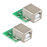 HALJIA 2PCS Type B Female USB To DIP 2.54mm PCB Board Adapter Converter Compatible with Arduino EK1836