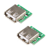HALJIA 2pcs Type A Female USB 4 pin To DIP 2.54MM PCB Board Adapter Converter Compatible with Breadboard Arduino Power Supply DIY