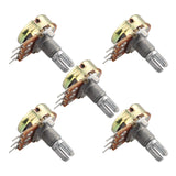 HALJIA 5pcs Potentiometer 50K OHM Compatible with Arduino Raspberry Pi and Other Projects with Knurled Shaft
