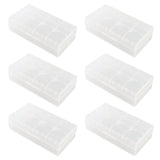 HALJIA 6PCS Battery Storage Case for 18650 or CR123A Battery, Plastic Battery Storage Case Holder Organizer for 18650 Batteries / 16340 Batteries / CR123A Batteries, Clear