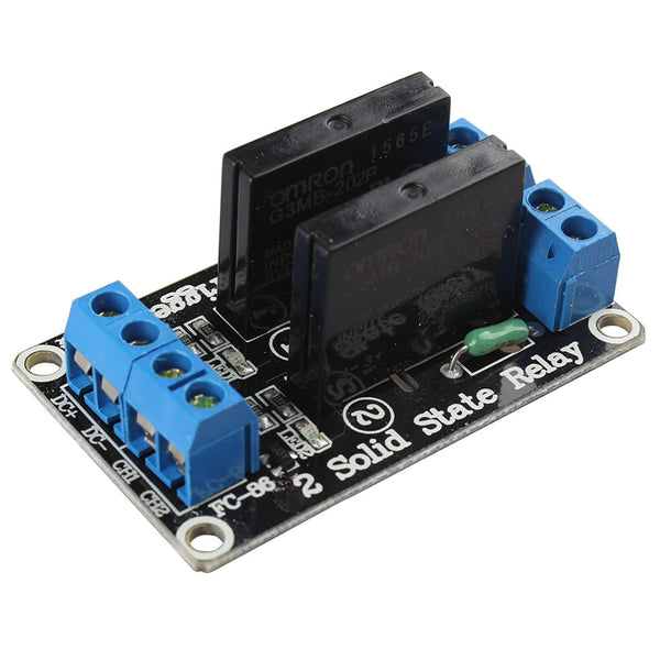 HALJIA 2 Channel 5V Solid State Relay Module With Resistive Fuse Compatible with Arduino Uno Duemilanove MEGA2560 MEGA1280 Raspberry Pi ARM DSP PIC