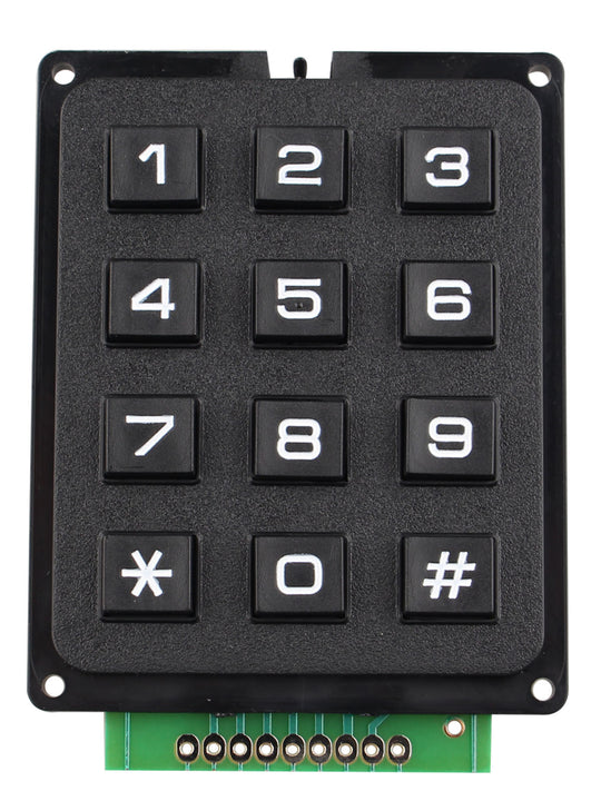 HALJIA 4 x 3 Matrix Array 12 Switch Keypad Keyboard Module 12 Key MCU Membrane Switch Keypad Compatible with Arduino Including Ebook