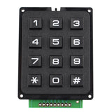 HALJIA 4 x 3 Matrix Array 12 Switch Keypad Keyboard Module 12 Key MCU Membrane Switch Keypad Compatible with Arduino Including Ebook