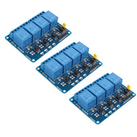 HALJIA 3PCS 4 Channel Relay Module - 5V Relay Board MCU Expansion Board Universal Control Board with Optocoupler Compatible with R3 MEGA2560 Project 1280 DSP ARM PIC AVR STM32 Raspberry Pi