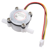 HALJIA YF-S401 0.5-5L/min Water Flow Hall Sensor Switch Flow Meter Flowmeter Counter-White