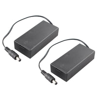 HALJIA 2PCS 2 × 3.7V 18650 Battery Holder with Cover, 2 x 18650 7.4V Plastic Battery Storage Box with ON/OFF Switch and DC Plug 5.5 × 2.1MM 2 Solts Holder Case for 3.7V 18650 Battery