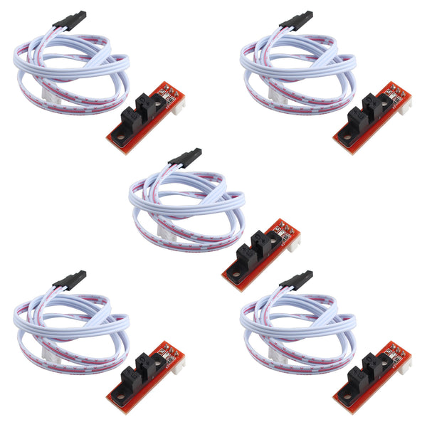HALJIA 5PCS CNC 3D Printer Mechanical Optical Limit Switch Endstop with Cable Compatible with Ramps 1.4 Makerbot Prusa Mendel RepRap