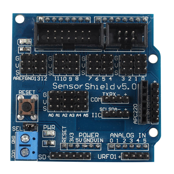 HALJIA Sensor Shield V5.0 Expansion Board Compatible with Arduino UNO MEGA R3 Mega2560 Duemilanove Nano Robot V5.0 Expansion Module