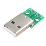HALJIA 2pcs USB to DIP Adapter Converter 4 pin for 2.54mm PCB Board Power Supply DIY