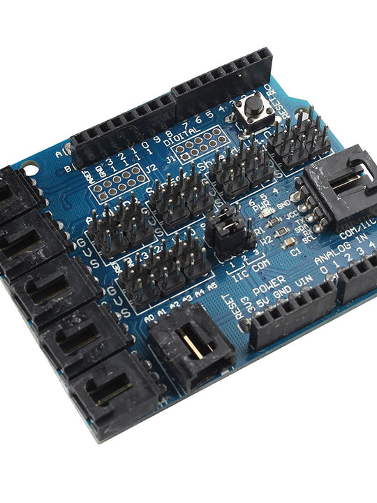 HALJIA Sensor Shield V4 Digital Analog Module Servo Motor Interface Compatible with Arduino UNO MEGA Duemilanove