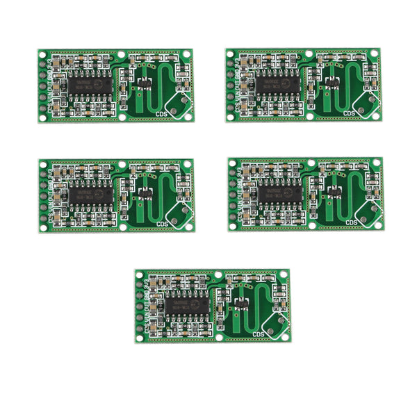HALJIA 5PCS RCWL-0516 Microwave Radar Motion Sensor Module Body Induction Switch Module High Sensitivity Long Sensing Distance Wide Sensing Angle for Detecting Moving Objects Compatible with Arduino