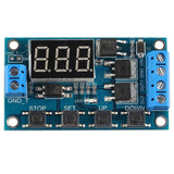 HALJIA Trigger Cycle Timer Delay Switch Circuit Dual MOS Tube Control Board DC 24V/12V Replacing Relay Module
