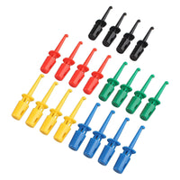 HALJIA 20PCS 5 Colors Multimeter Part Colorful Electrical Testing Hook Clip Grabber Test Probe Cable for Multimeter Wire Lead kit