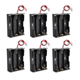 HALJIA 6Pcs 4.5V AA 3 x 1.5V Plastic Battery Holder Case Battery Storage Box with Wire Leads