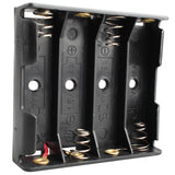 HALJIA 5Pcs 6V AA 4 x 1.5V Plastic Battery Holder Case Battery Storage Box with Wire Leads