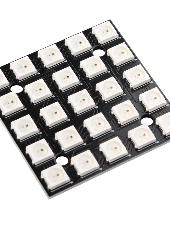 HALJIA WS2812B 25-Bit 5 * 5 Full Color Driver 5050 RGB LED Lamp Panel RGB Light Source Module Board Compatible with Arduino DIY Kit