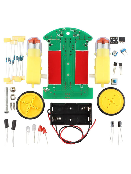 HALJIA Tracking Robot Car Electronic DIY Kit With Gear Motor