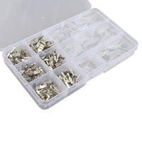 HALJIA 270PCS 2.8mm 4.8mm 6.3mm Male Female Spade Crimp Terminal Connector with Insulating Sleeve Assortment Kit