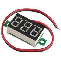 HALJIA 0.36 Inch DC 4.80V-30.0V Voltmeter 2 Wires Red LED Digital Display Panel Voltage Meter Volt Regulator for Car Automotive Battery Tester