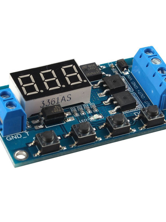 HALJIA Trigger Cycle Timer Delay Switch Circuit Dual MOS Tube Control Board DC 24V/12V Replacing Relay Module