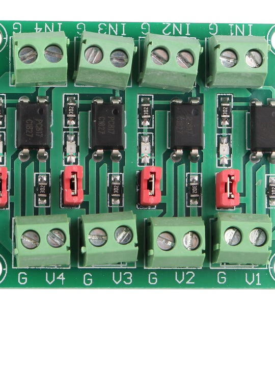 HALJIA PC817 4 Channel Optocoupler Isolation Board Voltage Control Converter Adapter Module 3.6-30V Driver Photoelectric Isolated Module PC 817