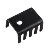 HALJIA 10 Pcs Heat Sink 20x15x10mm Black Aluminium Alloy Heatsink Compatible with TO-220 Transistors