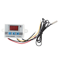 HALJIA XH-W3002 DC 24V Digital Temperature Controller XH W3002 Thermostat with Waterproof Probe 1m Heating or Cooling 0.1 ℃ Accuracy