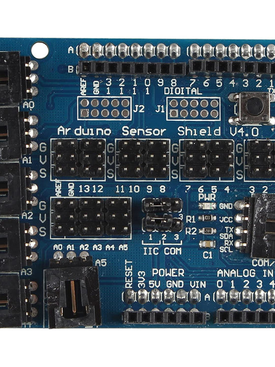 HALJIA Sensor Shield V4 Digital Analog Module Servo Motor Interface Compatible with Arduino UNO MEGA Duemilanove