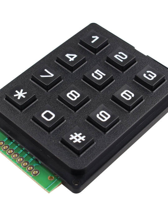 HALJIA 4 x 3 Matrix Array 12 Switch Keypad Keyboard Module 12 Key MCU Membrane Switch Keypad Compatible with Arduino Including Ebook