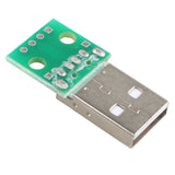 HALJIA 2pcs USB to DIP Adapter Converter 4 pin for 2.54mm PCB Board Power Supply DIY