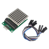 HALJIA 3PCS MAX7219 Dot Matrix MCU LED Display Control Module Kit Compatible with Arduino With Dupont Cable