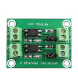 HALJIA PC817 2 Channel Optocoupler Isolation Board Voltage Converter Adapter Module 3.6-30V Driver Photoelectric Isolated Module