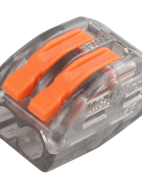 HALJIA Wire Connector, 20 Pack PCT-212 2 Port Lever Conductor Compact Connector Terminal Block Wire Push Cable Connector