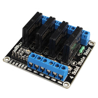 HALJIA 4 Channel 5V Solid State Relay Module With Resistive Fuse Compatible with Arduino Uno Duemilanove MEGA2560 MEGA1280 Raspberry Pi ARM DSP PIC