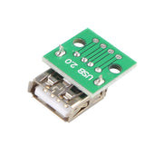 HALJIA 2pcs Type A Female USB 4 pin To DIP 2.54MM PCB Board Adapter Converter Compatible with Breadboard Arduino Power Supply DIY