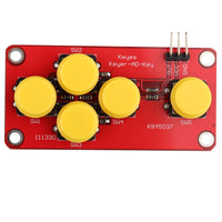 HALJIA AD Keyboard Simulate Electronic Building Blocks 5 Key Module Analog Button Compatible with Arduino Sensor Expansion Board