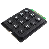 HALJIA 4 x 3 Matrix Array 12 Switch Keypad Keyboard Module 12 Key MCU Membrane Switch Keypad Compatible with Arduino Including Ebook