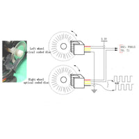 HALJIA Photoelectric Encoder Tacho Generator Speed Sensor Coded Disc Code Wheel for Freescale Smart Car
