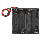HALJIA 12V 8 x AA Battery Clip Slot Holder Stack Box Case Double Deck/Back to Back 6 Inch Leads Wire